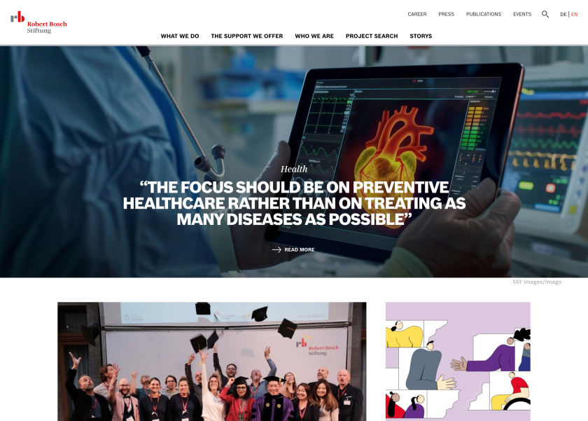 Homepage Robert Bosch Foundation